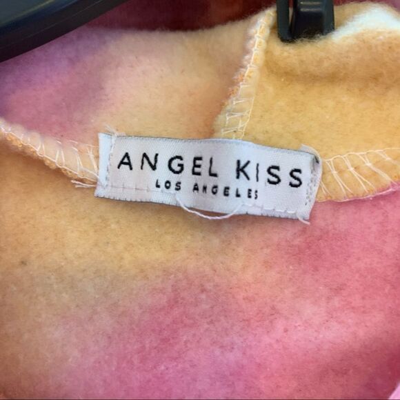 Angel Kiss Tie-Dye Hooded Sweatshirt Dress Size Medium - Picture 6 of 9
